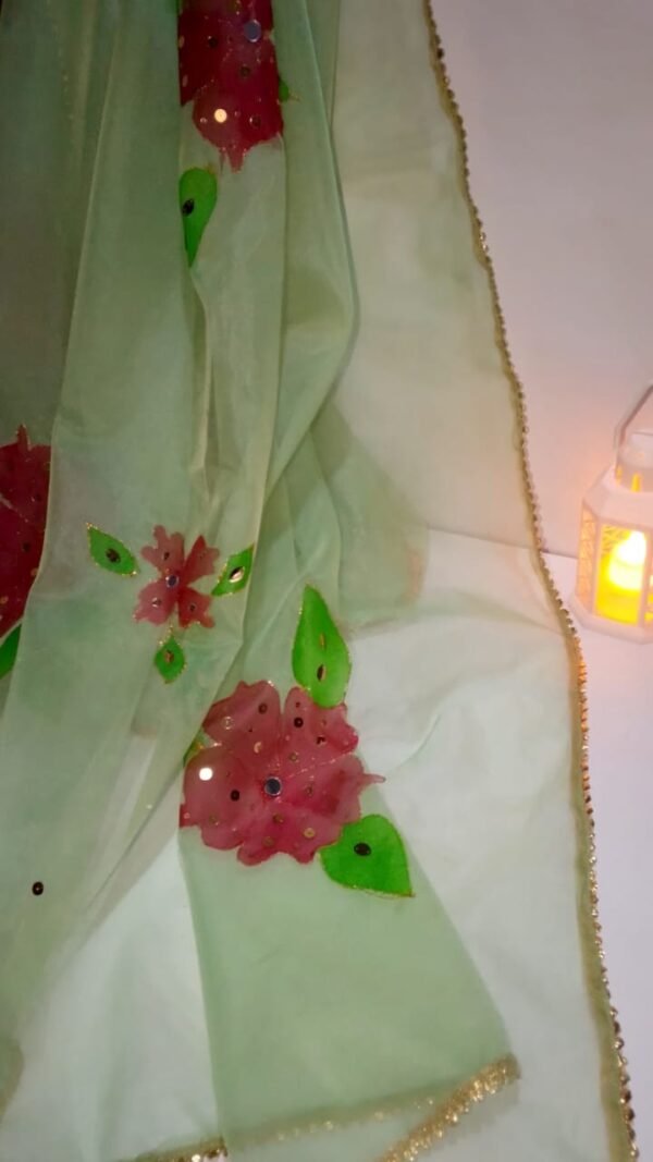Elegant Tissue Handmade Dupatta – Traditional Festive Style